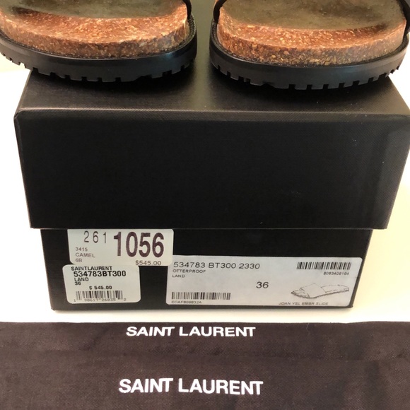 Yves Saint Lauren YSL Joan Suede Slides Size 6 - Picture 2 of 3